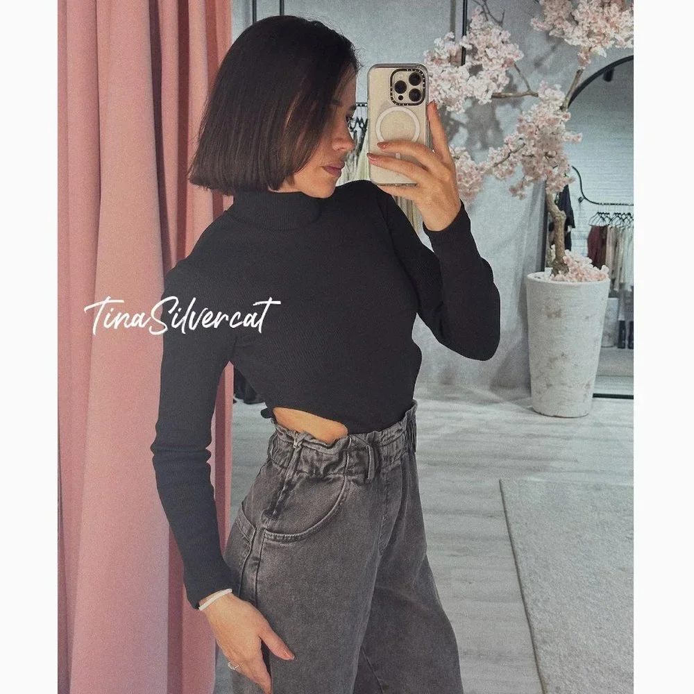 BLOGGER'S FAVE! Zara Contrasting Denim Jumpsuit NWT